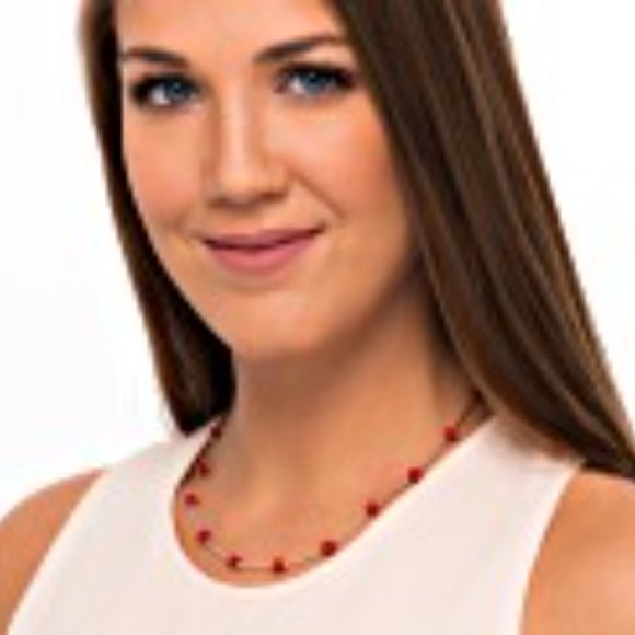 Plum Coral Wolf Pendant on Coral Beaded Liquid Sterling Silver 18" Necklace NWT - Picture 8 of 11